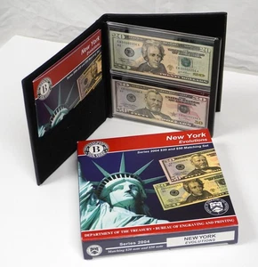 SERIES 2004 NEW YORK EVOLUTIONS SET, MATCHING $20 & $50 SERIAL NUMBERS - Picture 1 of 4