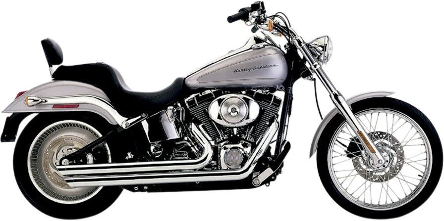 Escape completo cromado Speedster Slashdown Cobra 6851 para 07-17 HD Softail Fat Boy Foto 1 de 2
