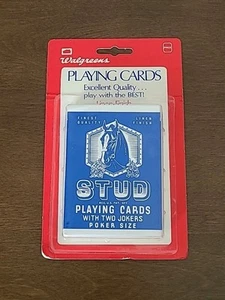 Carte da gioco NOS Stud di Walgreens, formato poker, blu, sigillate - Foto 1 di 6