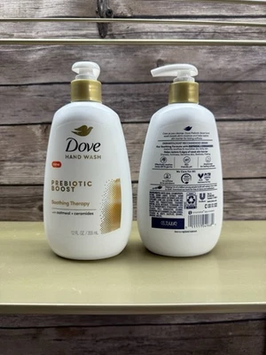 Dove Prebiotic Boost lavado de manos terapia calmante avena ceramidas 12 oz X 2 nuevo Foto 1 de 4