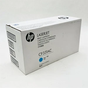 HP CF331AC Genuine Cyan Printer Cartridge Toner for LaserJet M651 Sealed New - Zdjęcie 1 z 5