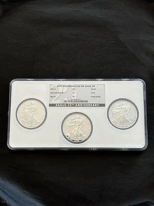 2006 NGC PF69 W 20th Anniversary Proof American Silver Eagle Dollar 3 Coin Set - Picture 1 of 11