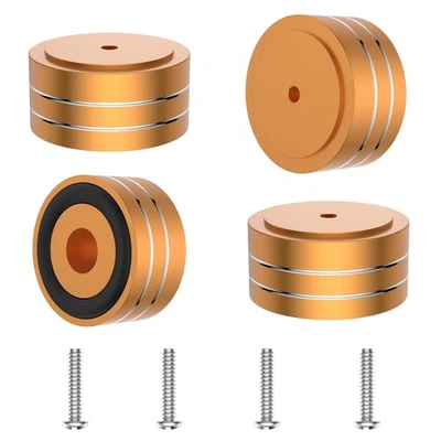 4Pcs Aluminum Alloy Speaker Isolation Feet Turntable Isolation Pad for Amplifier - Image 1 of 4