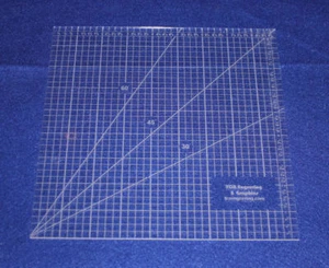 9" Square Ruler. Acrylic 1/8" thick. Quilting/Sewing/Embroidery - Picture 1 of 2
