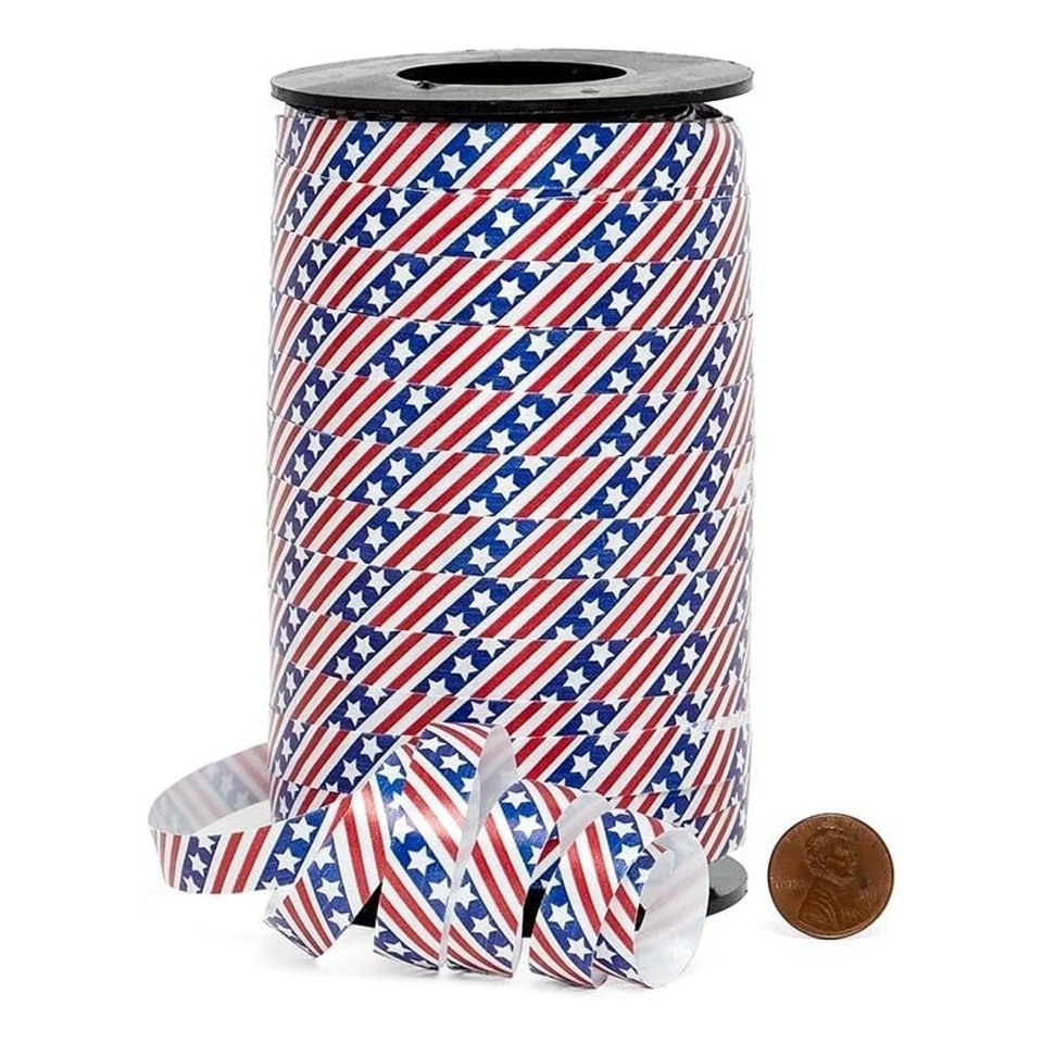 3/8in. Wide Stars and Stripes Patriotic Curling Ribbon - 250 Yards (44365077) - Image 1 of 1