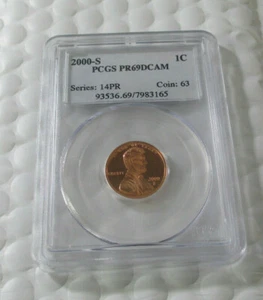2000-S 1C PCGS PR69DCAM Proof Abraham Lincoln Certified #93536.69/7983165 - Bild 1 von 3