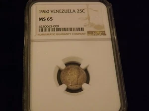 1960   25 C                 Venezuela       NGC MS 65 - Picture 1 of 2