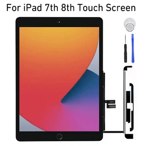 For 2019 iPad 7th 2020 8th Generation Touch Screen Replacement Digitizer Black - Picture 1 of 8