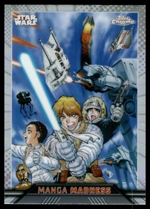 2023 Topps Chrome Star Wars MANGA MADNESS MM-1 LUKE LEIA HAN EMPIRE AT-AT - Picture 1 of 2