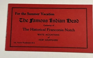 Vintage Brochure Indian Head Franconia Notch NH White Mountains - Picture 1 of 4