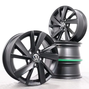 16Zoll VW Golf 5 V Original Felgen schwarz matt Felgensatz Gavia 6,5x16ET46 NEU - Bild 1 von 6