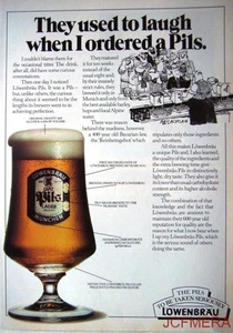 1980 LOWENBRAU Munchen 'Diat Pils' Lager Advert - Original Beer Print AD - Foto 1 di 1