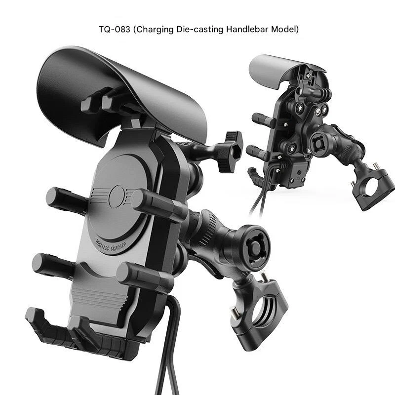 Motorcycle Wireless Phone Holder and Quick Charger GPS Anti-theft Stand - Image 1 of 4