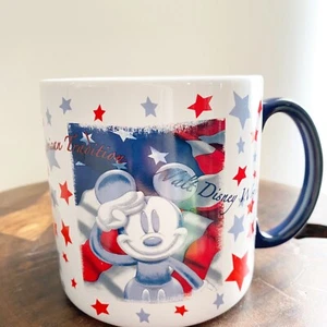 Walt Disney Mickey Mouse Kaffeebecher 18 Floz An American Tradition rot weiß blau - Bild 1 von 6