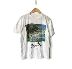 Vintage Claude Monet Seine Art Print Impressionist Painting T Shirt Sz XL White - Picture 1 of 6