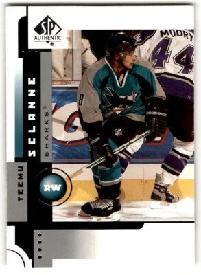 2001-02 SP Authentic Teemu Selanne #71 San Jose Sharks - Image 1 of 2