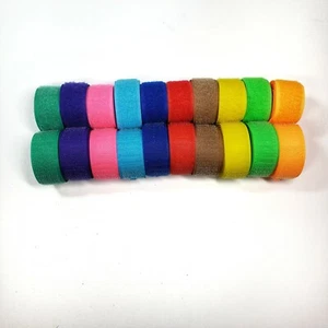 10 Hook & Loop Fastener Tape Rolls MIXED Color Set 1" Wide x 24" Long - Picture 1 of 3