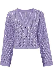 Neu Strickjacke Gr. 44/46 Hellviolett Damen Pullover Langarm Strick-Jacke - Bild 1 von 1