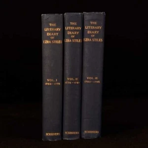 1901 3vol The Literary Diary of Ezra Stiles Franklin Bowdith Dexter Yale - Picture 1 of 9