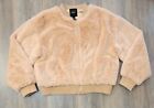 Forever 21 Pink Faux Fur Bomber Jacket Very Soft Juniors Size L