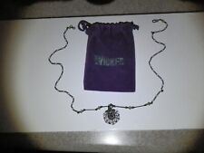 Wicked Musical Elphaba Witches Hat Necklace w/ 21" Chain, 7 Green Crystal Beads