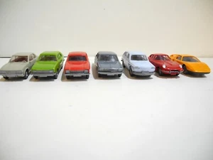 WIKING LOT OF 7 VINTAGE 1:87 SCALE CARS IN NEW CONDITION FROM THE 60's TO 80's - Picture 1 of 20