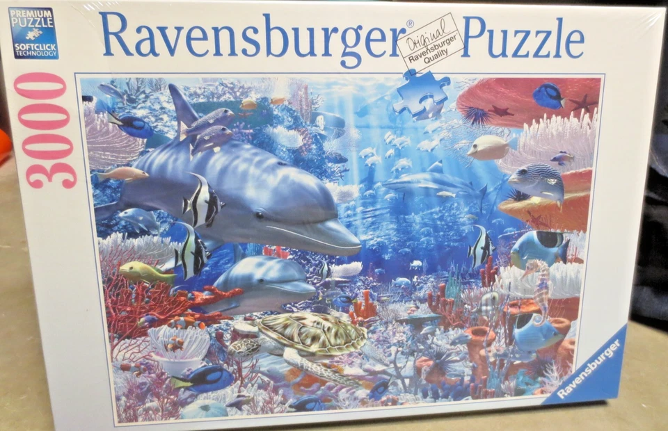 Vintage Ravensburger Puzzle 3000 Pieces OCEANIC WONDERS Animals p-129