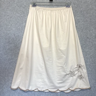 Lencería vintage de encaje Berkshire talla M beige tricot apliques florales de nailon Foto 1 de 4