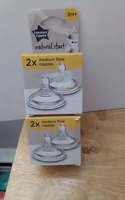 2 Cajas Tommee Tippee Closer to Nature Botella 2 Pezones Flujo Med 3m+ (4 Total) Foto 1 de 2