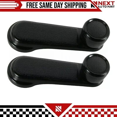 Nuevo juego de manivela de ventana de puerta interior negro interior para Nissan 1985-99 Foto 1 de 4