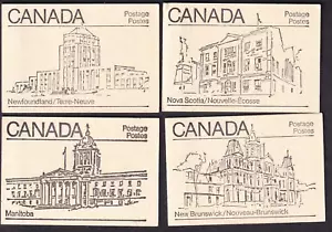 Canada 1982 BK82 "Maple Leaf Issue)" Booklets Collection of 4 Diff Covers MNH - Picture 1 of 2