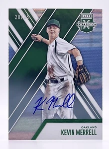 2017 Elite Extra Emerald #33 Kevin Merrell RC Auto 20/25 Oakland Athletics - Picture 1 of 2