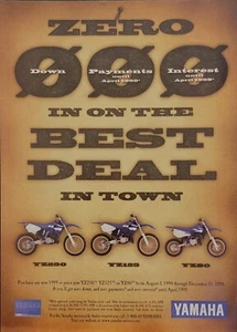 1999 Yamaha YZ250 YZ125 YZ80 Motorcycle Print Ad - Picture 1 of 1