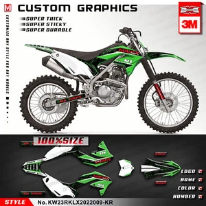 Kungfu Graphics MX Stickers Vinyl Kit for KLX230R KLX230RS 2020 2021 2022 Green - Picture 1 of 20