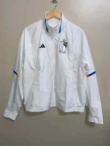 Adidas Bélgica Game Day Himno Blanco Chaqueta de Fútbol Blanca IC1567 Hombre’s Talla L NUEVA - Imagen 1 de 7