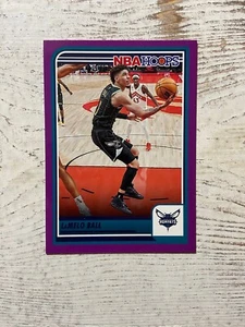 2023-24 PANINI NBA HOOPS BASKETBALL PURPLE LaMELO BALL CHARLOTTE HORNETS #87 - Picture 1 of 2