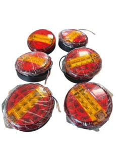 6 x LED Rückleuchte Rücklicht Heckleuchte Hamburger Rund 24V Anhänger LKW PKW - Bild 1 von 2