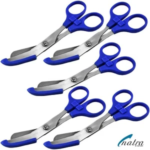 5x Universal Scissors 5 1/2in Lister Dressing Pflasterschere Blue Kein - Picture 1 of 5