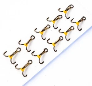 10 TREBLE SALMON FLY TUBE X-STRONG hook size #8 VMC 9632 DROPPER, ORANGE DROP - Picture 1 of 9