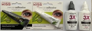 KISS strip lash adhesive eyelash glue 7g & i-Envy Mega Hold 30g in clear/black  - Picture 1 of 5