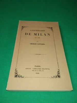 L'insurrection De Milan - Libro Charless Cattaneo 1988 in Francese - Immagine 1 di 4