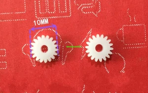 10 Stck. 10*2,7 mm Hauptwellenräder 0,5 Modulo 18 Zähne 183A Kunststoff Zahnrad Spielzeug Zum Selbermachen - Bild 1 von 3