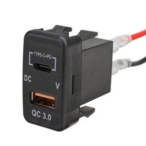 For Toyota Dual USB Socket Audio Charger Prado Hilux Land Cruiser 100 120 Series - Picture 1 of 12