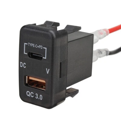 For Toyota Dual USB Socket Audio Charger Prado Hilux Land Cruiser 100 120 Series - image 1 of 4