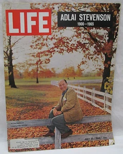 Life Magazine July 23 1965 Adlai Stevenson Libertyville Illinois Bay Of Pigs - Imagen 1 de 4
