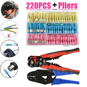 220PCS Assortment Heat Shrink Wire Connectors Spade Crimp Terminals Marine Kit - Bild 1 von 23