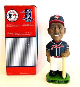 Serial #1,907 ~ Kenny Lofton Cleveland Indians CHIEF WAHOO LOGO 2001 Bobblehead - Picture 1 of 10