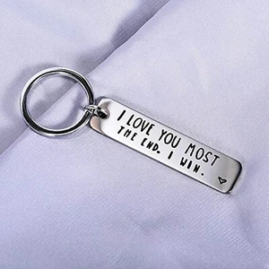 Kreativer Schlüsselanhänger I Love You Most The End I Win Keychain für Frau Paar Geschenke  - Bild 1 von 12