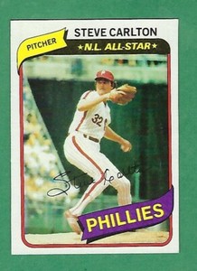 #1 - 1980 Topps #210 Steve Carlton - Philadelphia Phillies