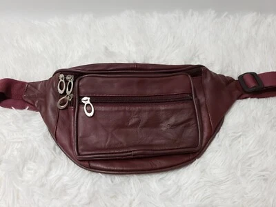 Riñonera marrón liberación rápida hebilla viaje deporte cremallera unisex imitación cuero Foto 1 de 4